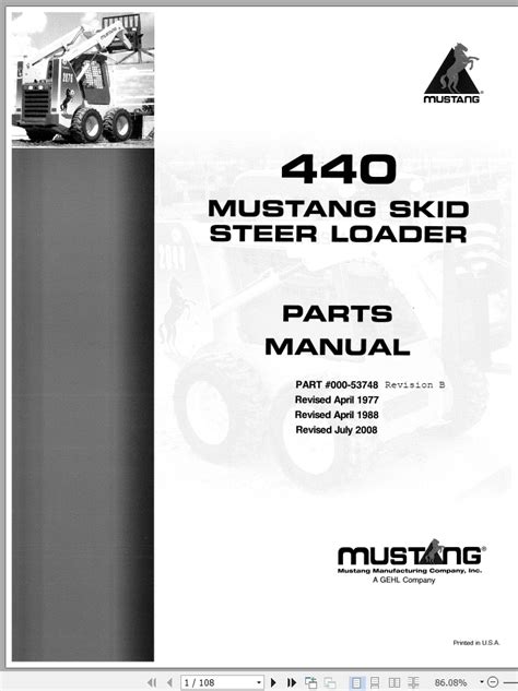 mustang 440 skid steer any good|mustang 440 parts diagram.